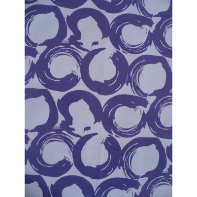 Bavlna strech - gabarden - fialový vzor
