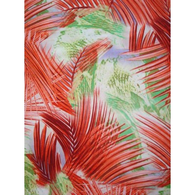 šatovka  - palmové listy - oranžovo/zelená